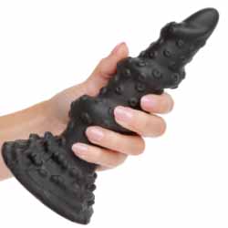 Monster Dong The Kraken Silicone Dildo, 8 Inch, Black