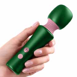 FemmeFunn Bougie Rechargeable Mini Wand Vibrator, 5.6 Inch, Green