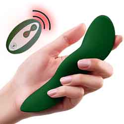 FemmeFunn Unda Rechargeable Panty Vibrator with Remote, 5. Inch, Dark Green