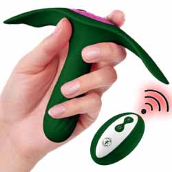 FemmeFunn Ossia Wearable Bullet Vibrator with Remote, 5. Inch, Green