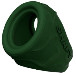 Shaft Model PS Liquid Silicone Cock & Ball Stretcher, Short, Green