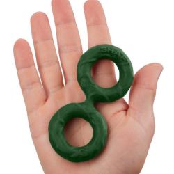 Shaft Model D FlexiSkin Liquid Silicone Double C-Ring, Size 2 Medium, Green