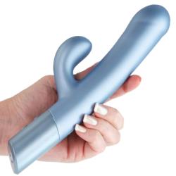 Royals Countess Metallic Silicone Rabbit, 9.5 Inch, Seafoam