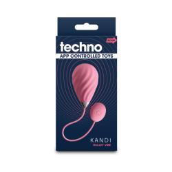 Techno Kandi App-controlled Insertable Silcone Vibe, 1.5 Inch, Pink