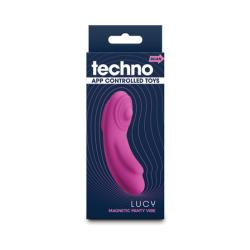 Techno Lucy App-controlled Panty Vibe with Magnet, 4 Inch, Magenta