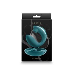 Desire Euphoria Silicone Vibrator, 5.75 Inch, Dark Teal