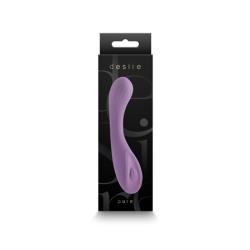 Desire Pure Silicone Vibrator. 5.5 Inch, Dusty Lavender