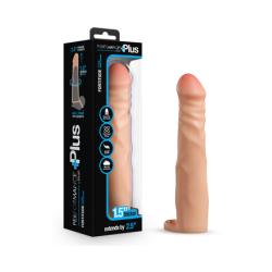 2.5 Inch Extra Length Performance Plus Fortitude Silicone Penis Extension, 7 Inch, Beige