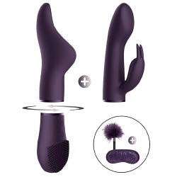 Switch Pleasure Kit No 1 Vibrator with Clitoral and Rabbit Attachments, Purple