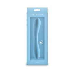 Obsessions Rhett Silicone Vibrator, 8 Inch, Light Blue