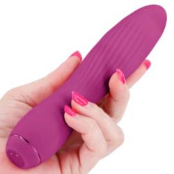 Obsessions Clyde Ergonomic Silicone Vibrator, 6.75 Inch, Dark Pink