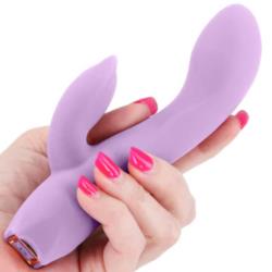 Obsession Juliet Compact Silicone Rabbit Vibrator, 6.5 Inch, Light Purple