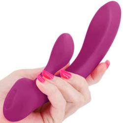 Obsession Bonnie Silicone Rabbit Vibrator, 7.75 Inch, Dark Pink