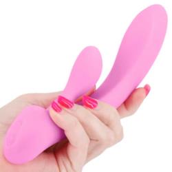 Obsession Bonnie Silicone Rabbit Vibrator, 7.75 Inch, Light Pink