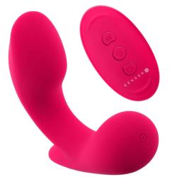 Gender X All About the Bass Silicone Vibrator with Remote, 3.65 Inch, Red