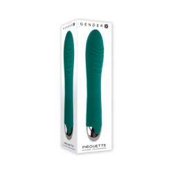 Gender X Pirouette Rechargeable Silicone Vibrator, 8.25 Inch, Teal