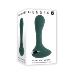 Gender X You Gotta Stick It Rechargeable Vibrating Silicone Anal Plug, 5 Inch, Teal