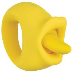 My Secret Vibrating Silicone Tongue Massager, 3.75 Inch, Yellow