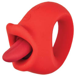 My Secret Vibrating Silicone Tongue Massager, 3.75 Inch, Red