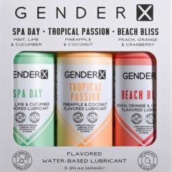 Gender X Flavored Lube Travel 3-Pack, 2 fl.oz (60 mL)