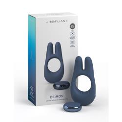 Jimmyjane Deimos Vibrating Silicone Cock Ring, 4 Inch, Grey