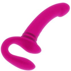 Gender X Sharing Is Caring Rechargeable Silicone Dual Ended Vibrator, 8.75 Inch, Pink