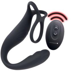 Gender X The Wrangler Rechargeable Silicone C-ring with Remote, 5.5 Inch, Black