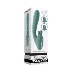 Evolved Thrust Into Ecstasy Silicone Vibrator, 8.25 Inch, Mint