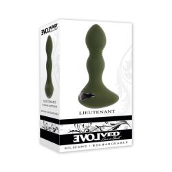 Evolved Lieutenant Rechargeable Silicone Anal Vibrator, 5 Inch, Green