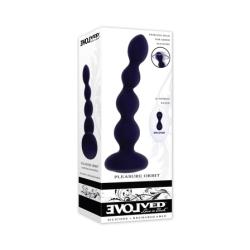 Evolved Pleasure Orbit Rechargeable Silicone Vibe with Remote, 7 Inch, Purple