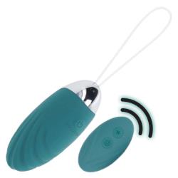 Evolved Oval Office Remote-Control Vibrating Silicone Egg. . , 3.5 Inch, Teal