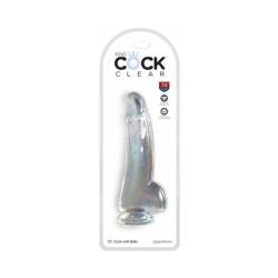 King Cock Clear with Balls, 7.5 Inch, Clear