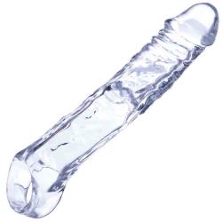 4 Inch Extra Length Magic Penis Extender with Ball Strap, 8.5 Inch, Clear