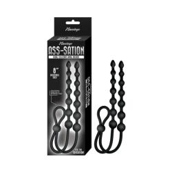 Ass Sation Dual Silicone Anal Beads, 16.5 Inch, Black