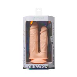 SILEX-D The Original Double Penetration Vibrating Silicone Dildo, 8 Inch and 7 Inch, Vanilla