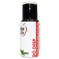 Adam & Eve Go Deep Edible Throat Gel Enhancer, 1 fl.oz (29 mL), Mint