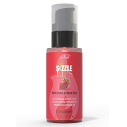 Sensuva Sizzle Lips Edible Warming Gel, 2 fl.oz (59 mL), Strawberry