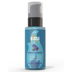 Sensuva Sizzle Lips Edible Warming Gel, 2 fl.oz (59 mL), Blueberry Ice Pop