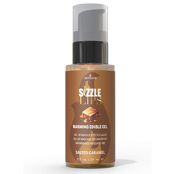 Sensuva Sizzle Lips Edible Warming Gel, 2 fl.oz (59 mL), Salted Caramel