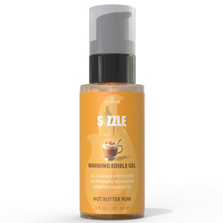 Sensuva Sizzle Lips Edible Warming Gel, 2 fl.oz (59 mL), Butter Rum