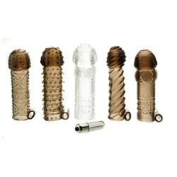 Adam & Eve Vibrating Penis Sleeve Kit with Mini Bullet Vibrator