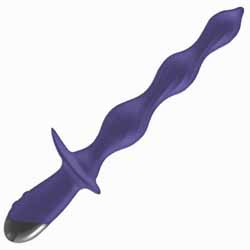 Ass-Sation Deep Dive Contoured Rechargeable Wand, 10 Inch, Purple