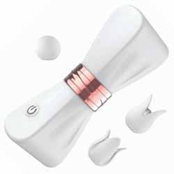 Nasstoys Gold Glam Tri-Tip Pinpoint Massager Kit, 3.5 Inch, White