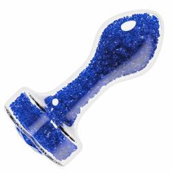 Oh My Gem Prestige Jeweled Glass Anal Plug, 3.25 Inch, Blue