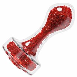 Oh My Gem Prestige Jeweled Glass Anal Plug, 3.25 Inch, Ruby