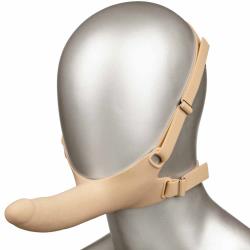 CalExotics Accommodator Silicone Over the Face Strapon Dong, 5.5 Inch, Ivory