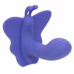 CalExotics Connect Venus Butterfly Rechargeable Female Stimulator, 3.25 Inch, Blue