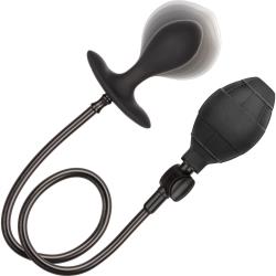 CalExotics Weighted Silicone Inflatable Butt Plug, Large 3.25 Inch, Black