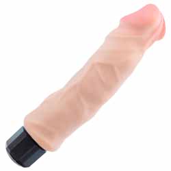 Au Naturel Big Easy Rechargeable Realistic Dual Density Dildo, 9 Inch, Vanilla