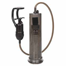 Optimum Series Vibro Air Penis Pump, 9 Inch by 2 Inch, Smoke